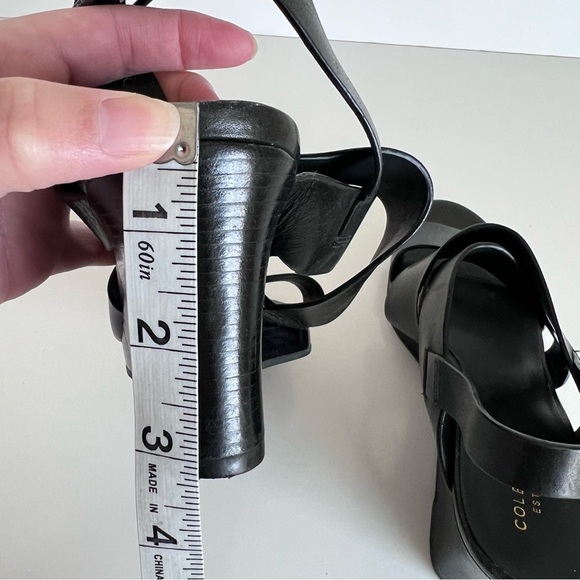 Cole Haan Women’s Penelope Black Leather Wedges 8.5B - Picture 10 of 14